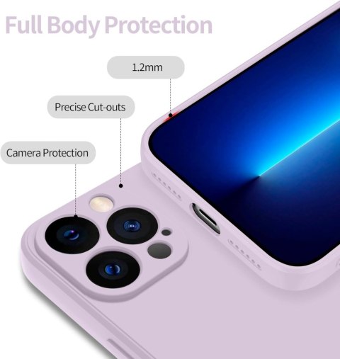 ETUI APPLE IPHONE 13 PRO MAX FIOLETOWE PASTELOWE 2X SZKŁO HARTOWANE SOLIDNE