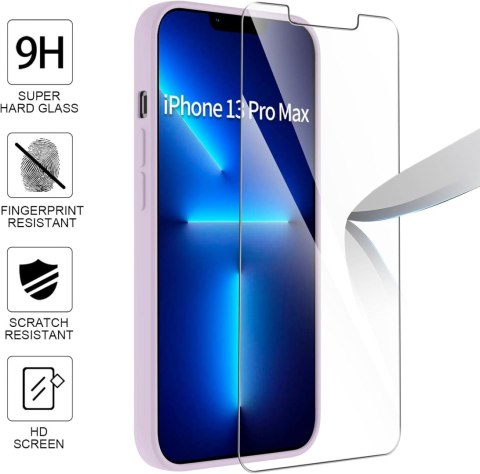 ETUI APPLE IPHONE 13 PRO MAX FIOLETOWE PASTELOWE 2X SZKŁO HARTOWANE SOLIDNE