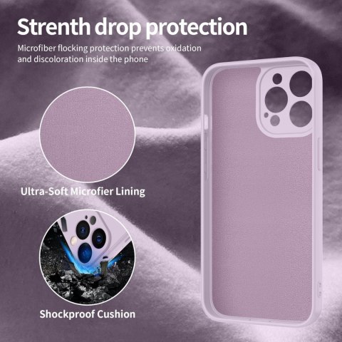 ETUI APPLE IPHONE 13 PRO MAX FIOLETOWE PASTELOWE 2X SZKŁO HARTOWANE SOLIDNE