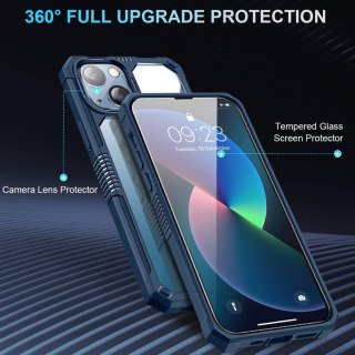 ETUI APPLE IPHONE 13 PRZEZROCZYTE GRANAT RAMKA +SZKŁO HARTOWANE +NA APARAT