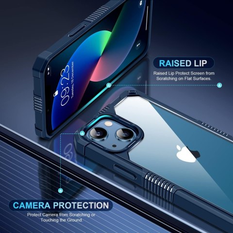 ETUI APPLE IPHONE 13 PRZEZROCZYTE GRANAT RAMKA +SZKŁO HARTOWANE +NA APARAT