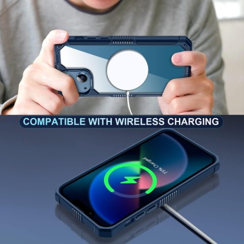 ETUI APPLE IPHONE 13 PRZEZROCZYTE GRANAT RAMKA +SZKŁO HARTOWANE +NA APARAT
