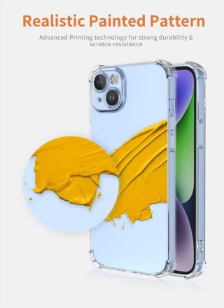 ETUI APPLE IPHONE 14 PRO MAX PRZEZROCZYSTE BIAŁE KWIATY UROCZE SOLIDNE