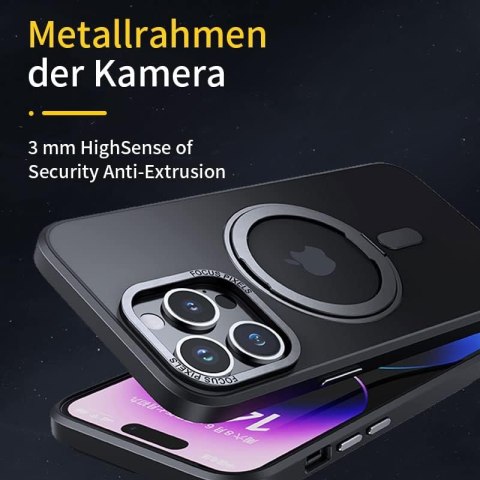 ETUI APPLE IPHONE 14 PRO MAX PRZEZROCZYSTE SREBRNY PIERŚCIEŃ MAGSAFE ETUI APPLE IPHONE 14 PRO MAX PRZEZROCZYSTE SREBRNY PIERŚCIEŃ MAGSAFE
