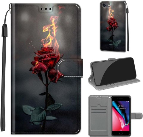 ETUI APPLE IPHONE SE 2022 / 2020 RÓŻA OGIEŃ ZAMYKANE Z KLAPKĄ WYTRZYMAŁE ETUI APPLE IPHONE SE 2022 / 2020 RÓŻA OGIEŃ ZAMYKANE Z KLAPKĄ WYTRZYMAŁE