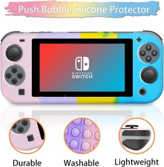 ETUI DO NINTENDO SWITCH POP IT SENSORYCZNE KOLOROWE ANTYSTRESOWE PRZYJEMNE