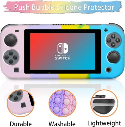 ETUI DO NINTENDO SWITCH POP IT SENSORYCZNE KOLOROWE ANTYSTRESOWE PRZYJEMNE