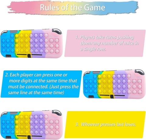 ETUI DO NINTENDO SWITCH POP IT SENSORYCZNE KOLOROWE ANTYSTRESOWE PRZYJEMNE