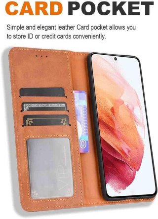 ETUI GOOGLE PIXEL 4A 4G BRĄZOWE ZAMYKANE Z KLAPKĄ WYSOKA OCHRONA WYTRZYMAŁE
