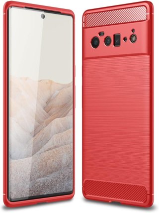 ETUI GOOGLE PIXEL 6 PRO CZERWONE PLECKI WYSOKA OCHRONA WYTRZYMAŁE SOLIDNE