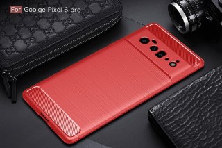 ETUI GOOGLE PIXEL 6 PRO CZERWONE PLECKI WYSOKA OCHRONA WYTRZYMAŁE SOLIDNE
