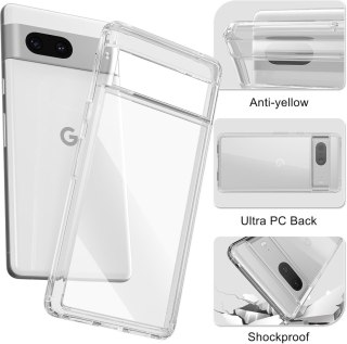 ETUI GOOGOLE PIXEL 7 PRZEZROCZYSTE TRANSPARENTNE WYSOKA OCHRONA WYTRZYMAŁE