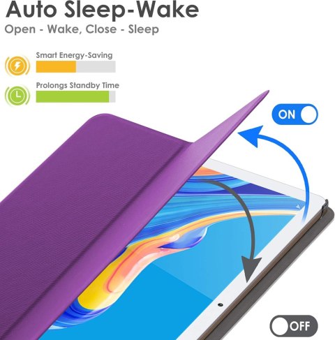 ETUI HUAWEI MEDIAPAD M6 10.8" TABLET ZAMYKANY Z KALPKĄ FIOLETOWY SOLIDNY