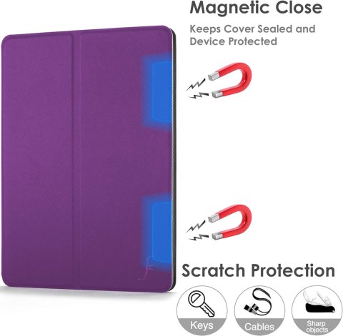 ETUI HUAWEI MEDIAPAD M6 10.8" TABLET ZAMYKANY Z KALPKĄ FIOLETOWY SOLIDNY
