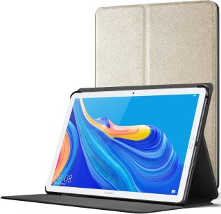 ETUI HUAWEI MEDIAPAD M6 10.8" TABLET ZAMYKANY Z KALPKĄ ZŁOTY BŁYSZCZĄCY