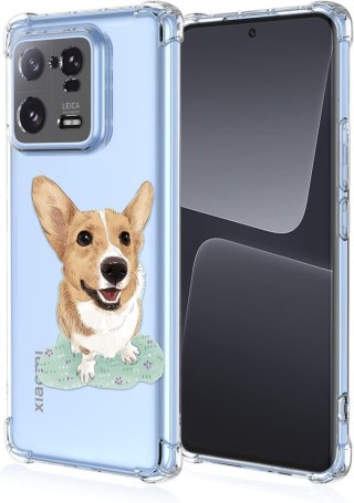 ETUI XIAOMI 13 PRO PRZEZROCZYSTE PIES UROCZE SŁODKIE WYSOKA OCHRONA SOLIDNE