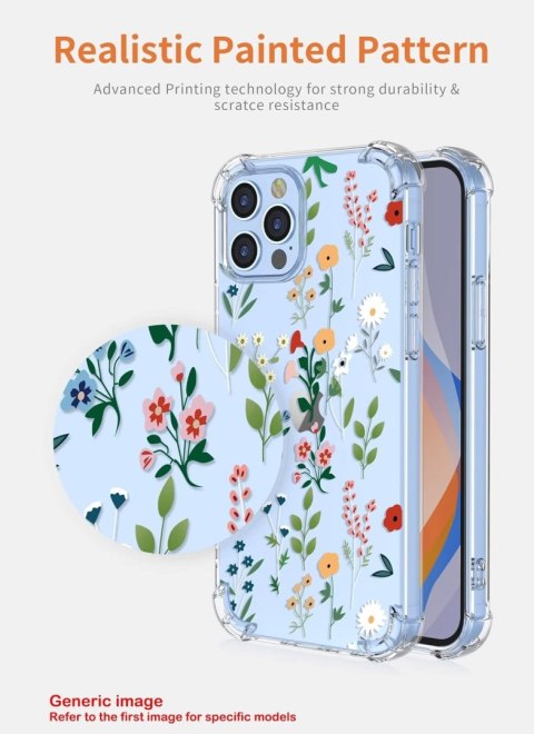 ETUI XIAOMI 13 PRZEZROCZYSTE KOLOROWE KWIATY UROCZE SŁODKIE OCHRONNE