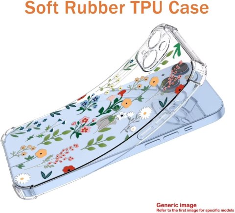 ETUI XIAOMI 13 PRZEZROCZYSTE KOLOROWE KWIATY UROCZE SŁODKIE OCHRONNE
