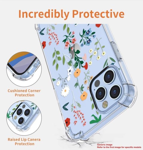 ETUI XIAOMI 13 PRZEZROCZYSTE KOLOROWE KWIATY UROCZE SŁODKIE OCHRONNE