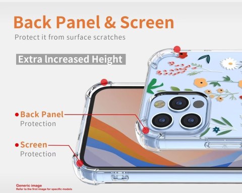 ETUI XIAOMI 13 PRZEZROCZYSTE KOLOROWE KWIATY UROCZE SŁODKIE OCHRONNE