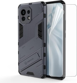 ETUI XIAOMI MI 11 SREBRNE SZARE PANCERNE WYTRZYMAŁE +FOLIA OCHRONNA SOLIDNA