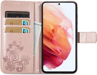 ETUI XIAOMI POCO F4 GT RÓŻOWE JASNE DREZWO ZAMYKANE Z KLAPKĄ OCHRONNE