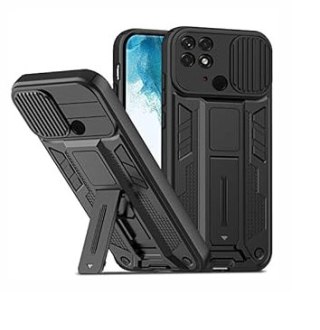 ETUI XIAOMI REDMI 10C CZARNE PANCERNE OCHRONA APARATU WYTRZYMAŁE SOLIDNE