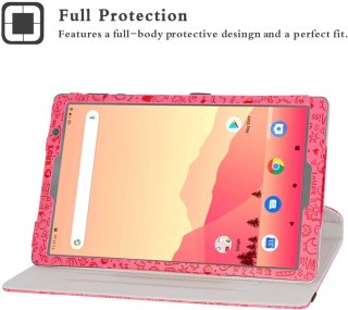 ETUI MATRIXPAD S20 RÓŻ ZAMYKANE Z KLAPKĄ WYTŁACZANE WZORKI UROCZE SOLIDNE