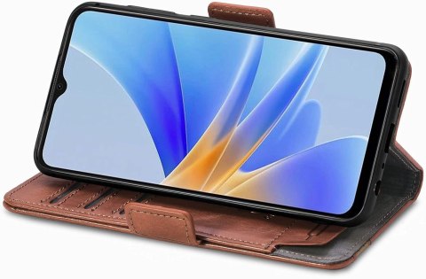 ETUI OPPO A17 BRĄZOWE ZAMYKANE Z KLAPKĄ WYSOKA OCHRONA MIEJSCE NA KARTY ETUI OPPO A17 BRĄZOWE ZAMYKANE Z KLAPKĄ WYSOKA OCHRONA MIEJSCE NA KARTY