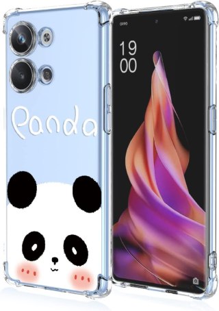 ETUI OPPO RENO9 PRO+ PRZEZROCZYSTE PANDA UROCZE SŁODKIE OCHRONNE WYTRZYMAŁE