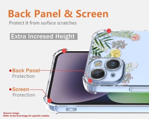 ETUI SAMSUNG GALAXY A04 PRZEZROCZYSTE KOT KOLOROWE KWIATY SŁODKIE UROCZE