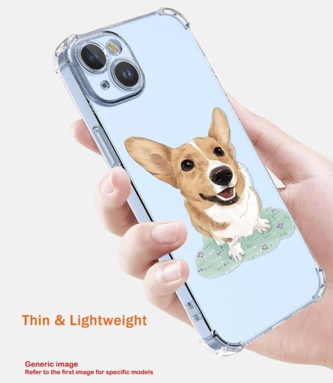 ETUI SAMSUNG GALAXY A04E PRZEZROCZYSTE PIES SŁODKIE UROCZE WYSOKA OCHRONA