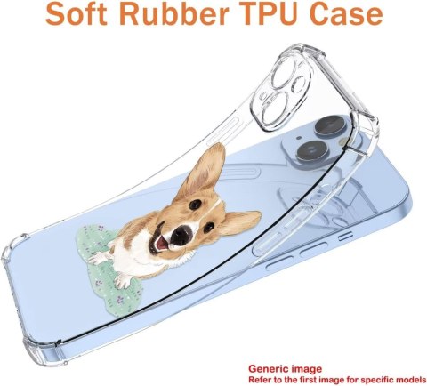 ETUI SAMSUNG GALAXY A04E PRZEZROCZYSTE PIES SŁODKIE UROCZE WYSOKA OCHRONA
