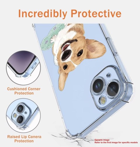 ETUI SAMSUNG GALAXY A04E PRZEZROCZYSTE PIES SŁODKIE UROCZE WYSOKA OCHRONA