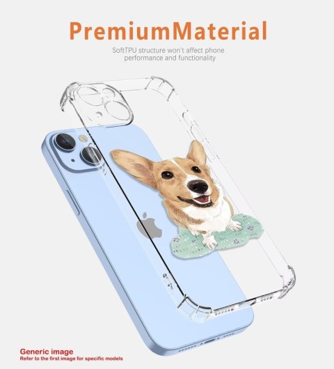 ETUI SAMSUNG GALAXY A04E PRZEZROCZYSTE PIES SŁODKIE UROCZE WYSOKA OCHRONA