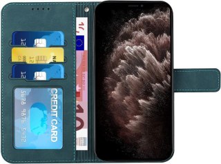 ETUI SAMSUNG GALAXY A33 CIEMNE ZIELONE ZAMYKANE Z KLAPKĄ WYSOKA OCHRONA