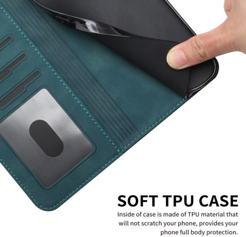 ETUI SAMSUNG GALAXY A33 CIEMNE ZIELONE ZAMYKANE Z KLAPKĄ WYSOKA OCHRONA