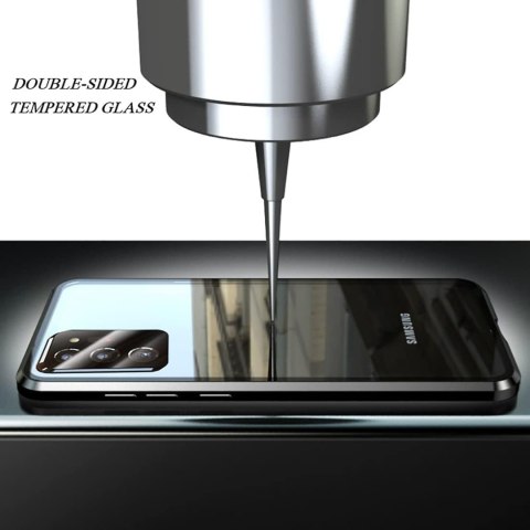 ETUI SAMSUNG GALAXY S20 FE 360 STOPNI PRZEZROCZYSTE CZERWONA RAMKA MAGNES