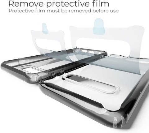 ETUI SAMSUNG GALAXY S20 FE 360 STOPNI PRZEZROCZYSTE CZERWONA RAMKA MAGNES