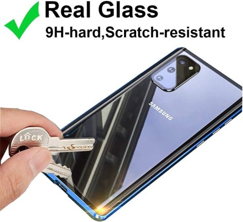 ETUI SAMSUNG GALAXY S20 FE 360 STOPNI PRZEZROCZYSTE CZERWONA RAMKA MAGNES