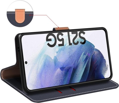 ETUI SAMSUNG GALAXY S21 GRANATOWE CZERWONY PASEK ZAMYKANE Z KLAPKĄ ETUI SAMSUNG GALAXY S21 GRANATOWE CZERWONY PASEK ZAMYKANE Z KLAPKĄ