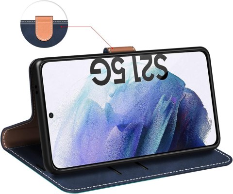 ETUI SAMSUNG GALAXY S21 GRANATOWE TURKUSOWE ZAMYKANE Z KLAPKĄ WYTRZYMAŁE ETUI SAMSUNG GALAXY S21 GRANATOWE TURKUSOWE ZAMYKANE Z KLAPKĄ WYTRZYMAŁE