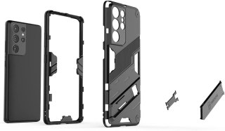 ETUI SAMSUNG GALAXY S21 ULTRA CIEMNE ZIELONE PANCERNE +FOLIA OCHRONNA EKRAN