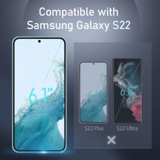 ETUI SAMSUNG GALAXY S22 SREBRNO CZARNE PANCERNE WYTRZYMAŁE Z PIERŚCIENIEM