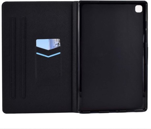 ETUI SAMSUNG GALAXY TAB A7 FIOLETOWE KOT LEW ANIMAL ZAMYKANE Z KLAPKĄ