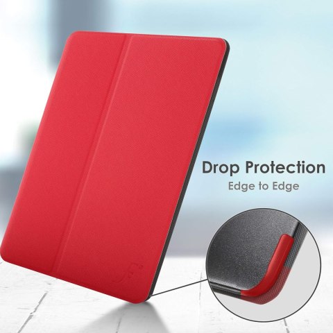 ETUI SAMSUNG GALAXY TAB S7 CZERWONE ZAMYKANE Z KLAPKĄ OCHRONNE SOLIDNE