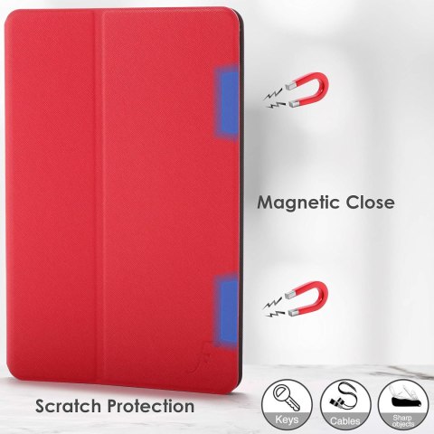 ETUI SAMSUNG GALAXY TAB S7 CZERWONE ZAMYKANE Z KLAPKĄ OCHRONNE SOLIDNE