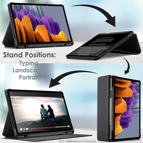 ETUI SAMSUNG GALAXY TAB S7 GRANATOWE ZAMYKANE Z KLAPKĄ WYSOKA OCHRONA