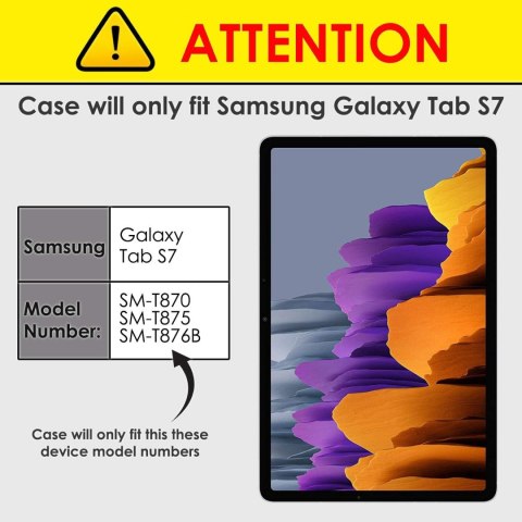 ETUI SAMSUNG GALAXY TAB S7 GRANATOWE ZAMYKANE Z KLAPKĄ WYSOKA OCHRONA