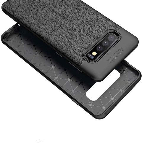 ETUI SAMSUNG S10 CZARNE WYTRZYMAŁE OCHRONNE SOLIDNE +PODSTAWKA